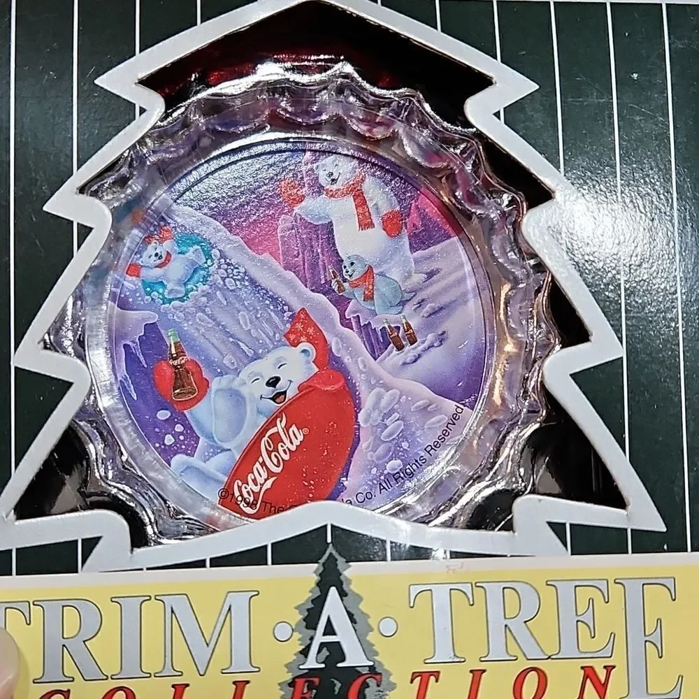 NIB Coca-Cola 1998 Trim A Tree Set of 2 Ornaments